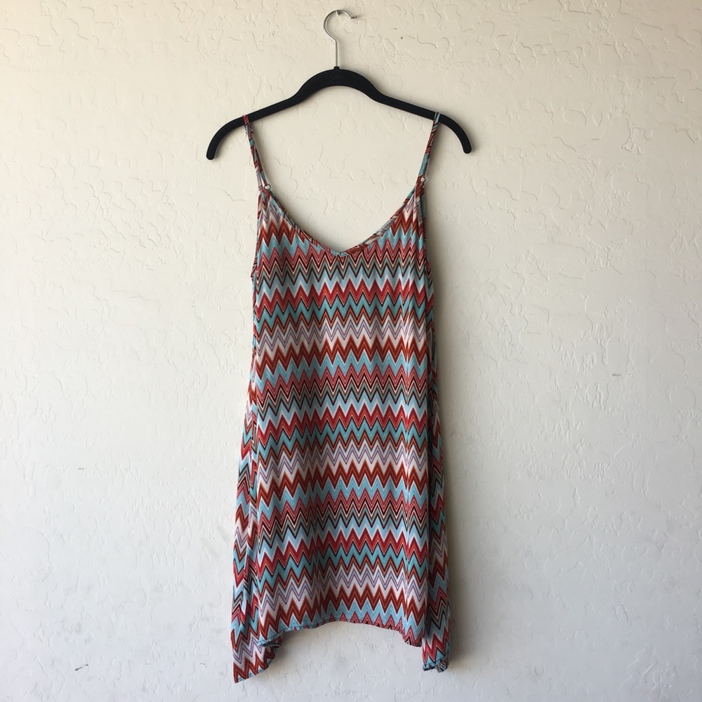 Chevron multi-colored dress